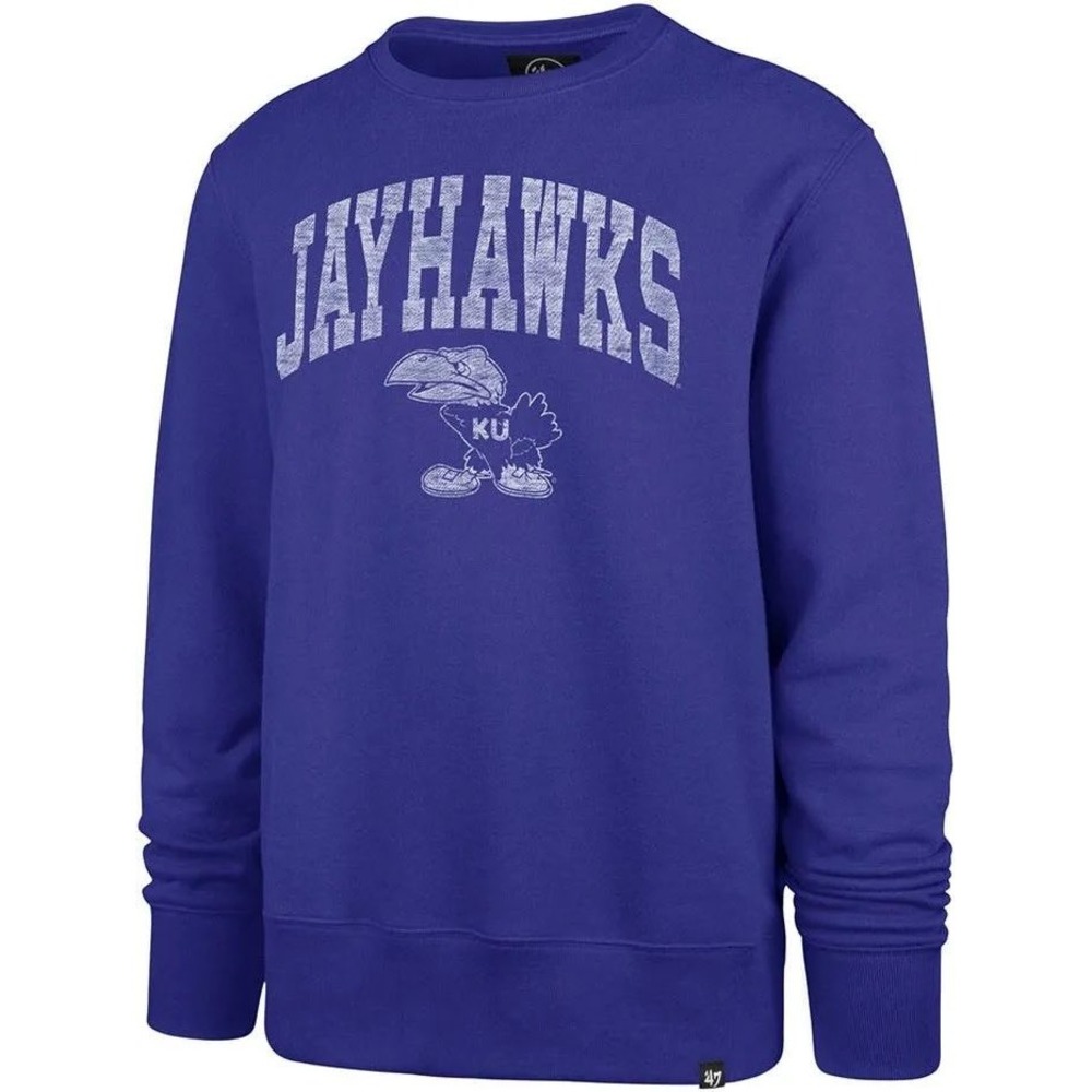 Kansas KU Jayhawks Rally House '47 Royal Coltrain Crew Sweatshirt‎ XXL